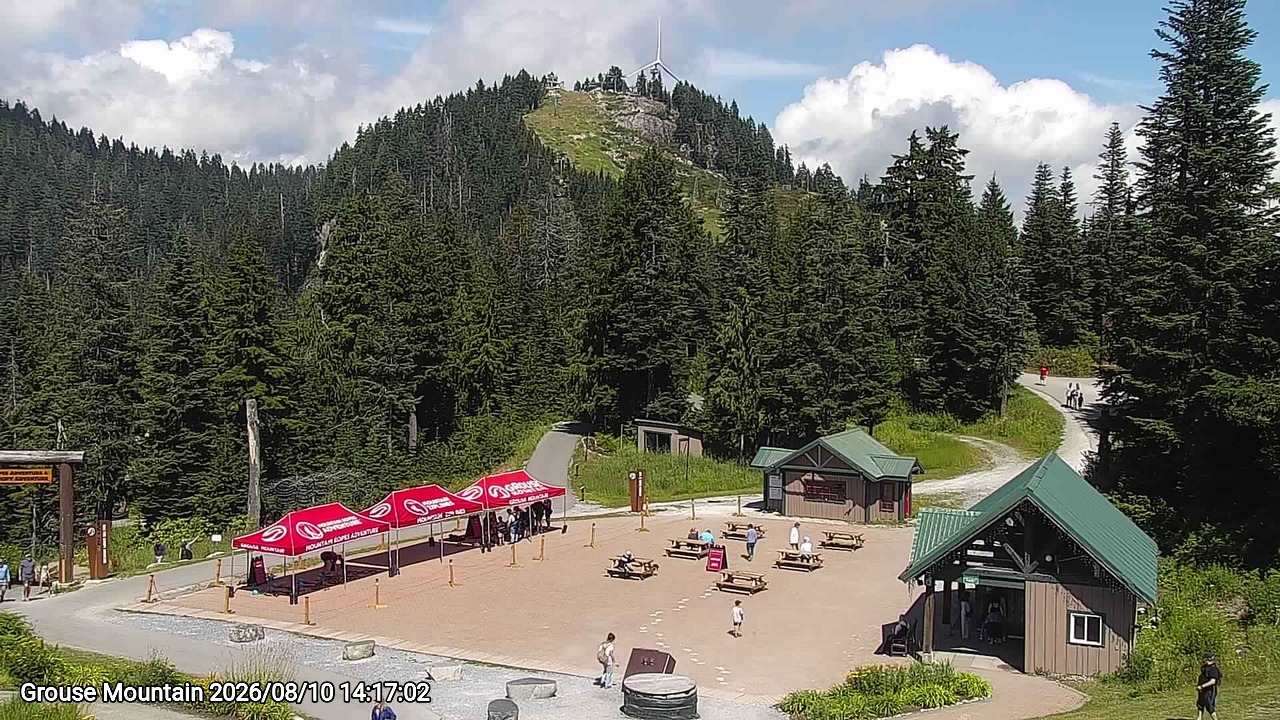 Webcam frame from Grouse Mountain on 2026/08/10