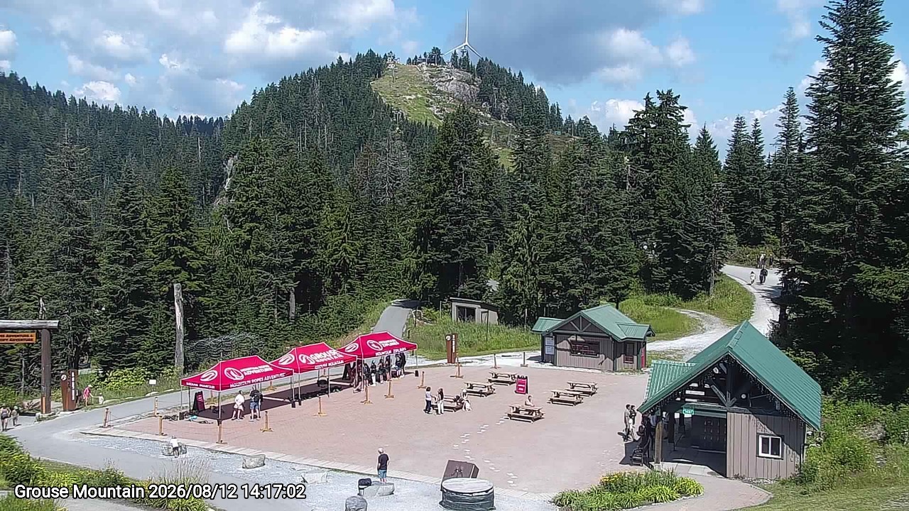 Webcam frame from Grouse Mountain on 2026/08/12