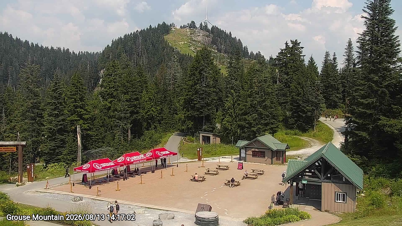 Webcam frame from Grouse Mountain on 2026/08/13
