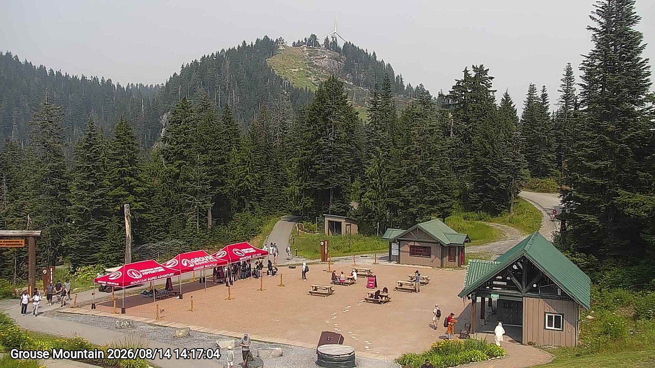 Webcam frame from Grouse Mountain on 2026/08/14
