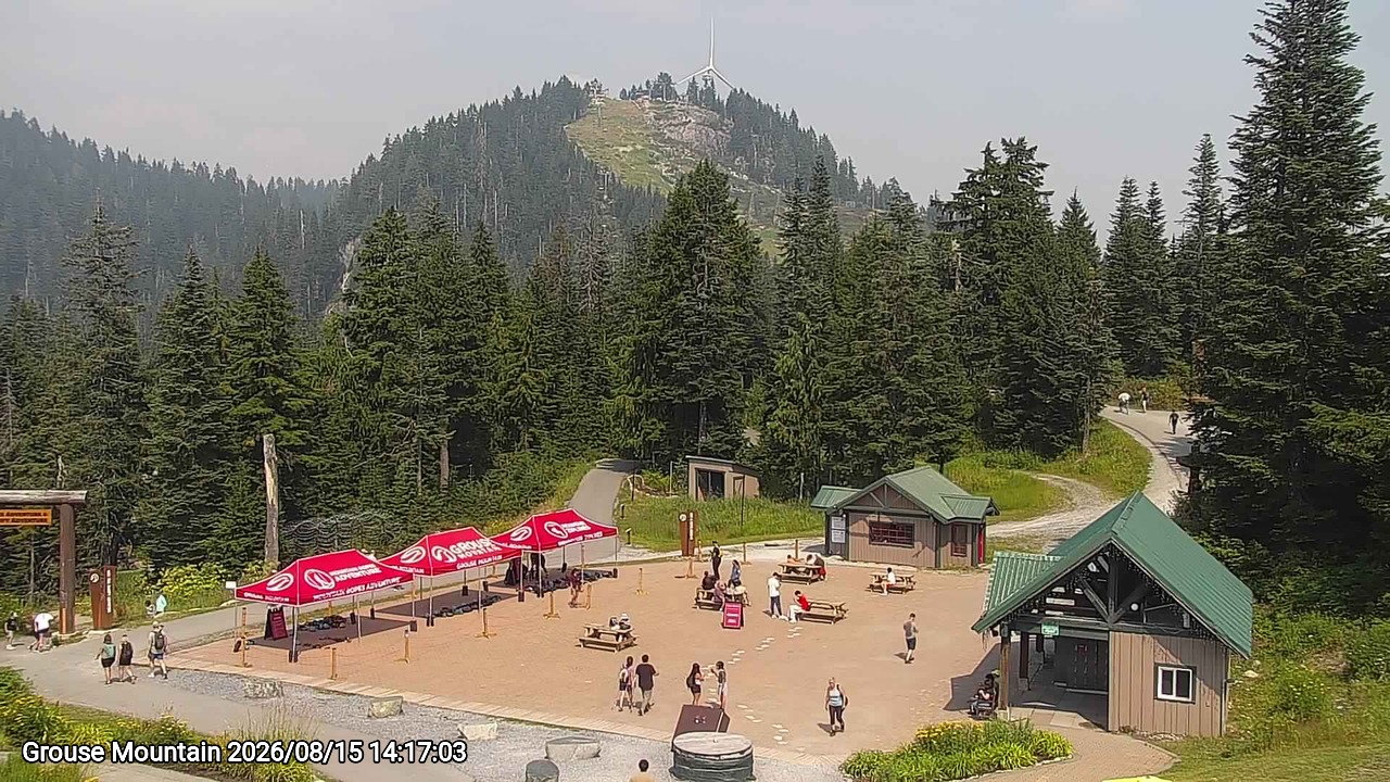 Webcam frame from Grouse Mountain on 2026/08/15