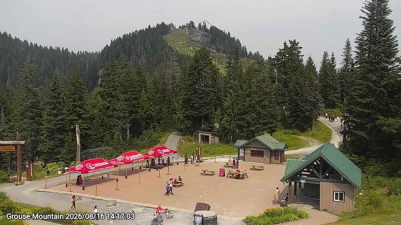 Webcam frame from Grouse Mountain on 2026/08/16