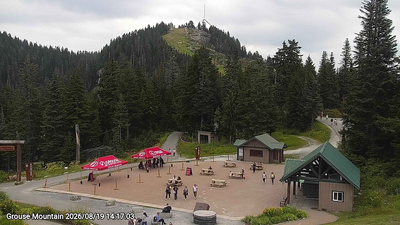 Webcam frame from Grouse Mountain on 2026/08/19