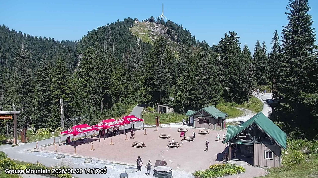 Webcam frame from Grouse Mountain on 2026/08/20