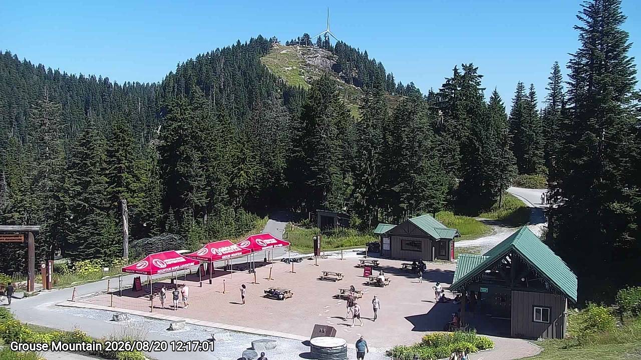 Webcam frame from Grouse Mountain at 2026/08/20 12:00