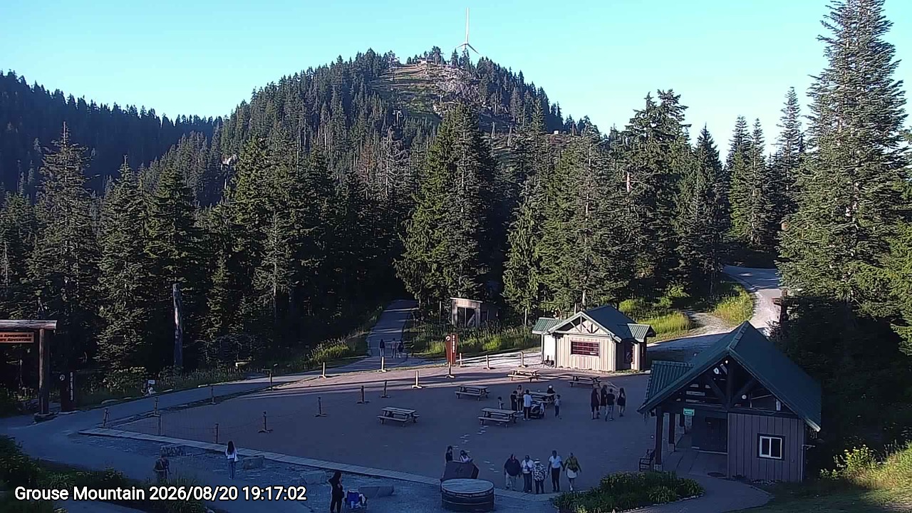 Webcam frame from Grouse Mountain at 2026/08/20 19:00