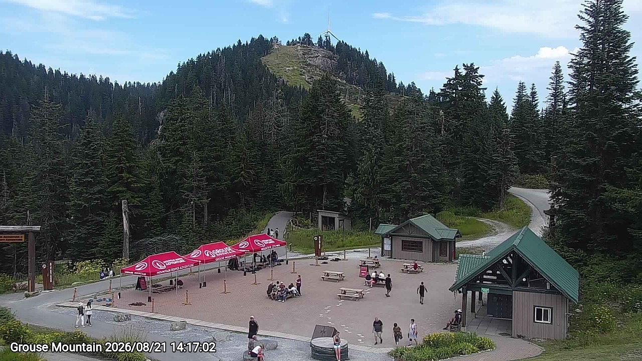 Webcam frame from Grouse Mountain on 2026/08/21