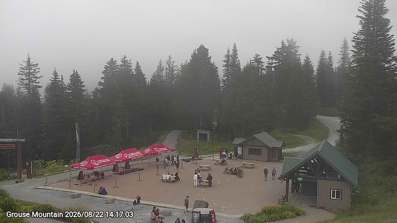 Webcam frame from Grouse Mountain on 2026/08/22