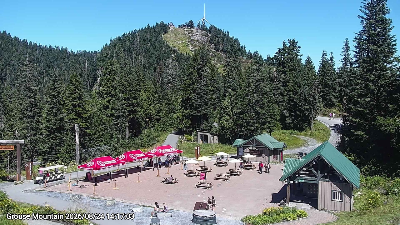 Webcam frame from Grouse Mountain on 2026/08/24