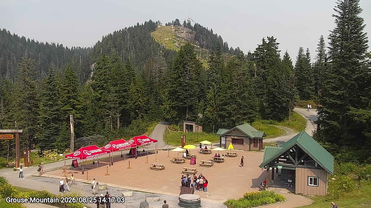 Webcam frame from Grouse Mountain on 2026/08/25