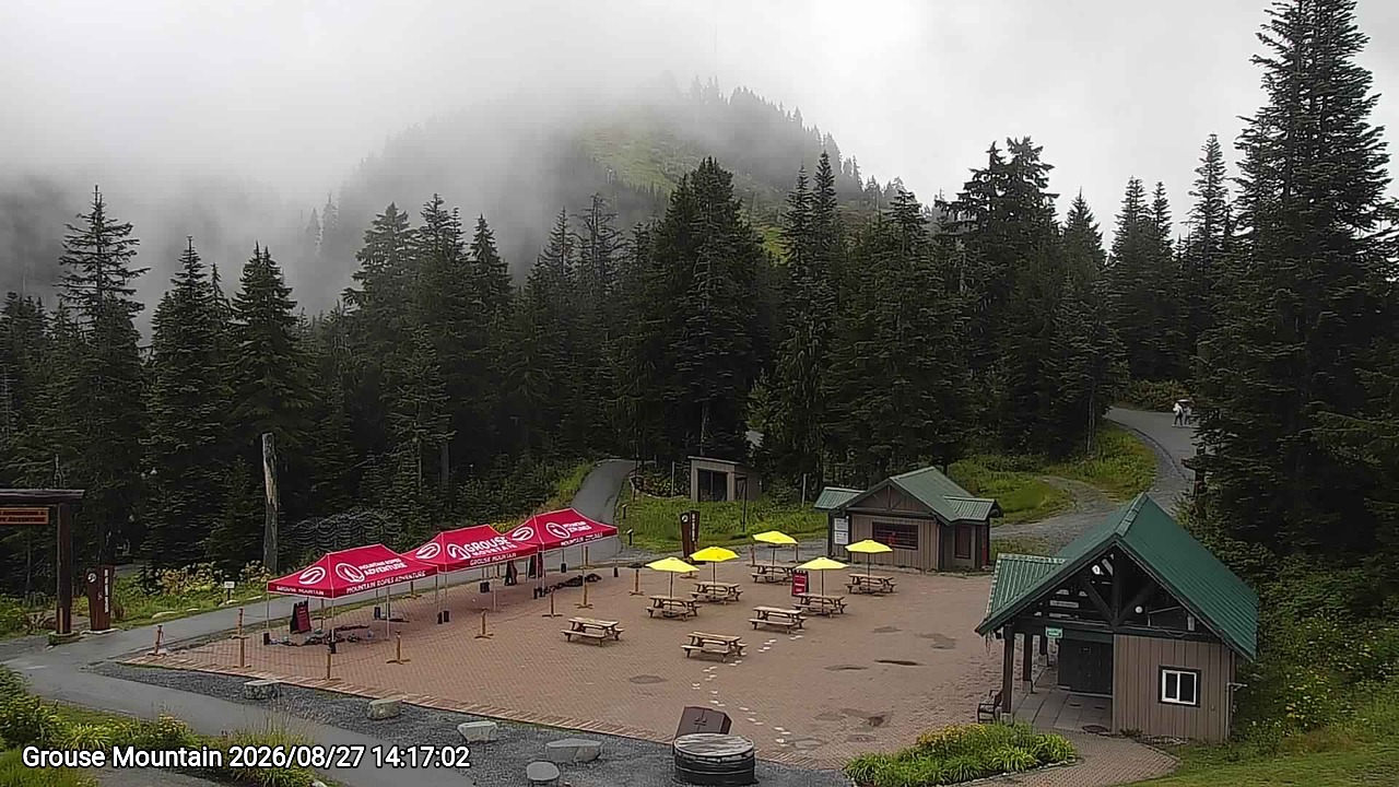 Webcam frame from Grouse Mountain on 2026/08/27