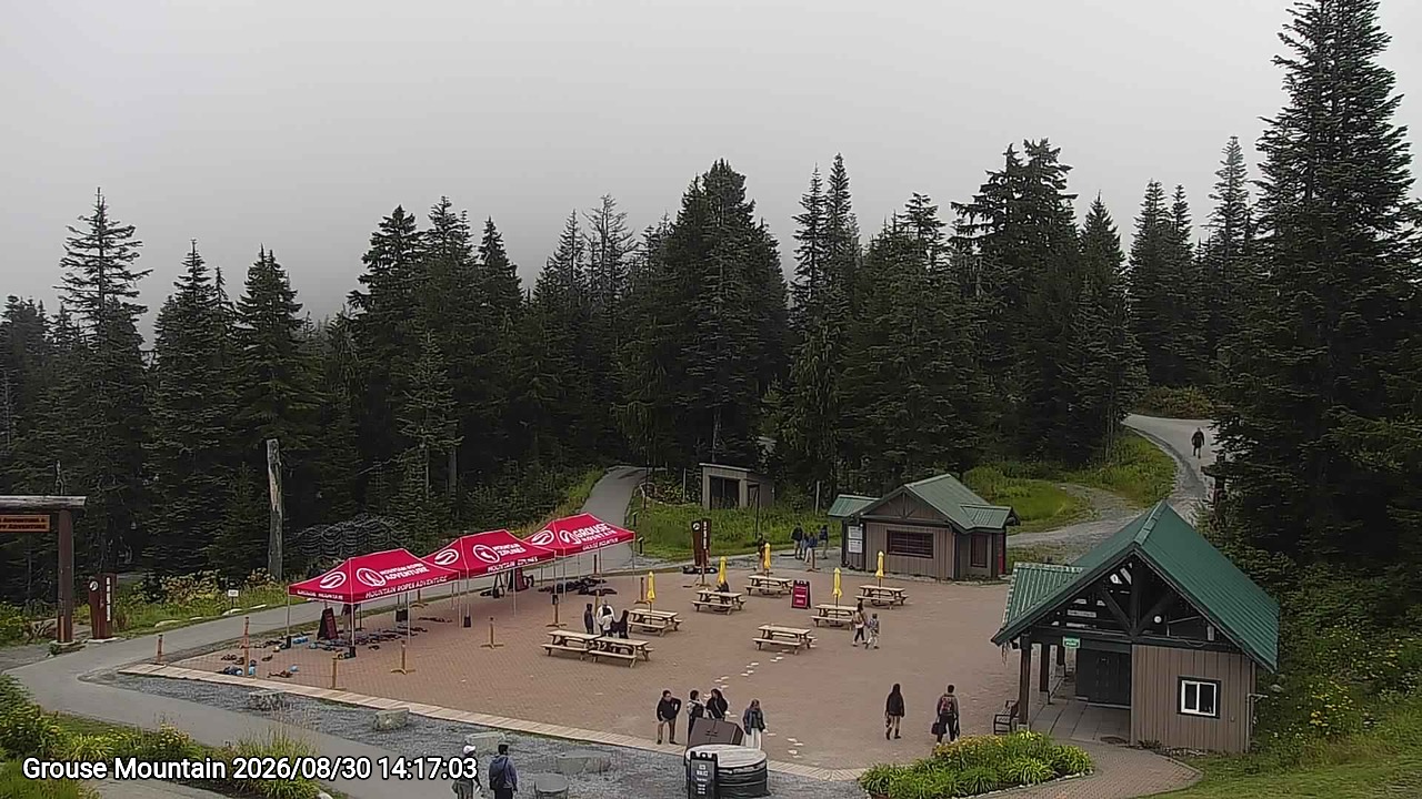 Webcam frame from Grouse Mountain on 2026/08/30