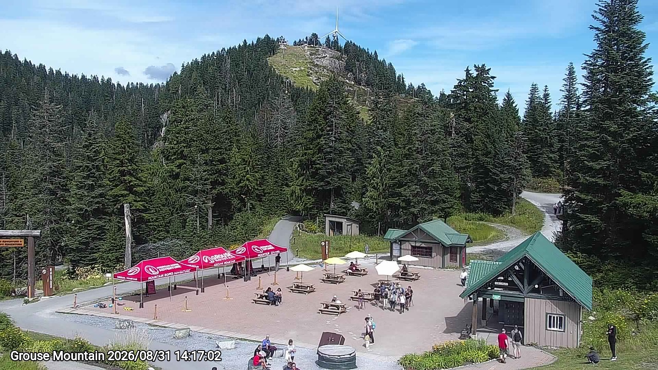 Webcam frame from Grouse Mountain on 2026/08/31