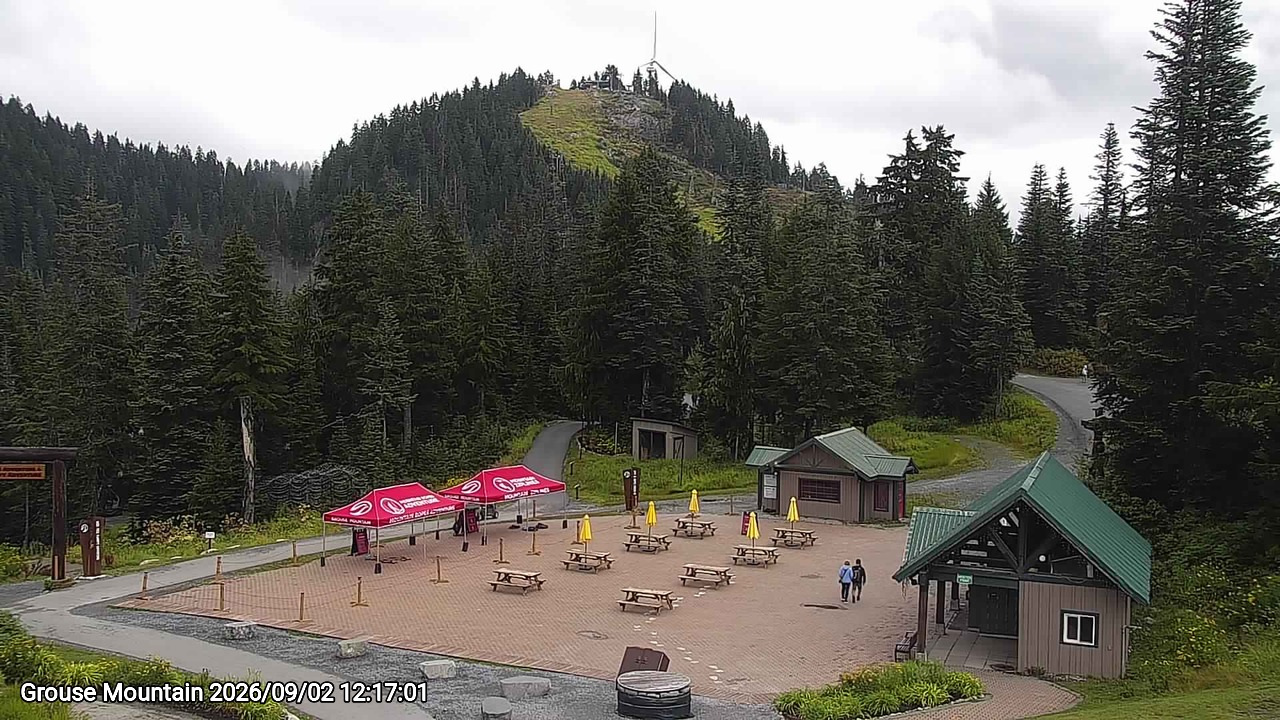 Webcam frame from Grouse Mountain at 2026/09/02 12:00