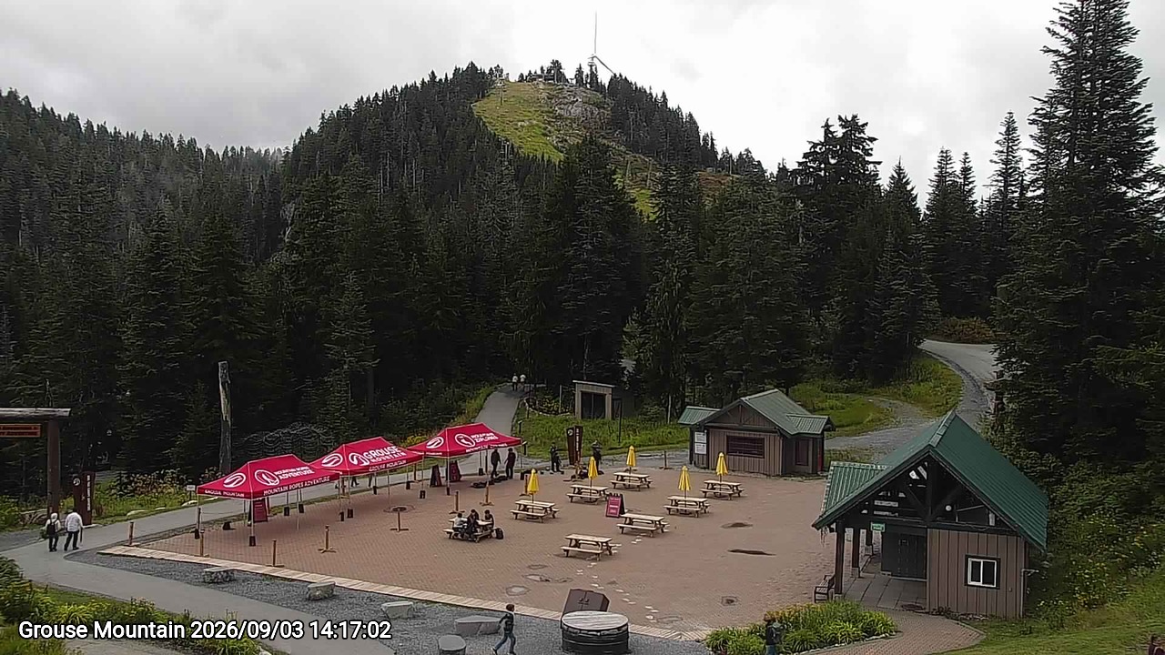 Webcam frame from Grouse Mountain on 2026/09/03