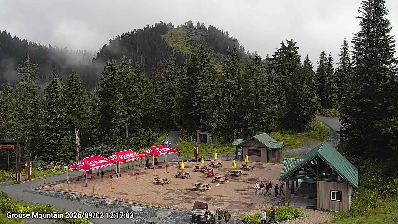 Webcam frame from Grouse Mountain at 2026/09/03 12:00