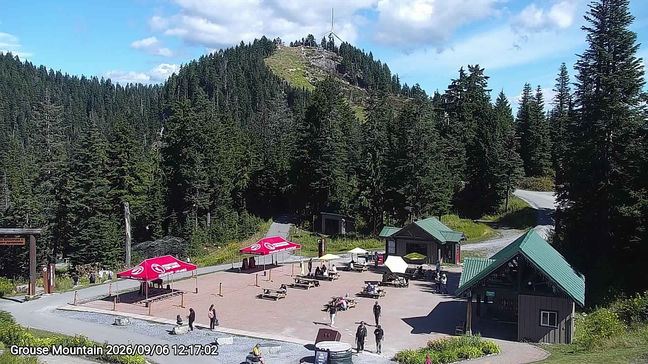 Webcam frame from Grouse Mountain at 2026/09/06 12:00
