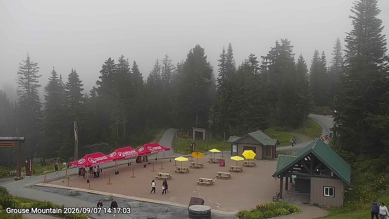 Webcam frame from Grouse Mountain on 2026/09/07