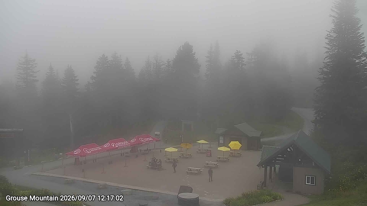 Webcam frame from Grouse Mountain at 2026/09/07 12:00