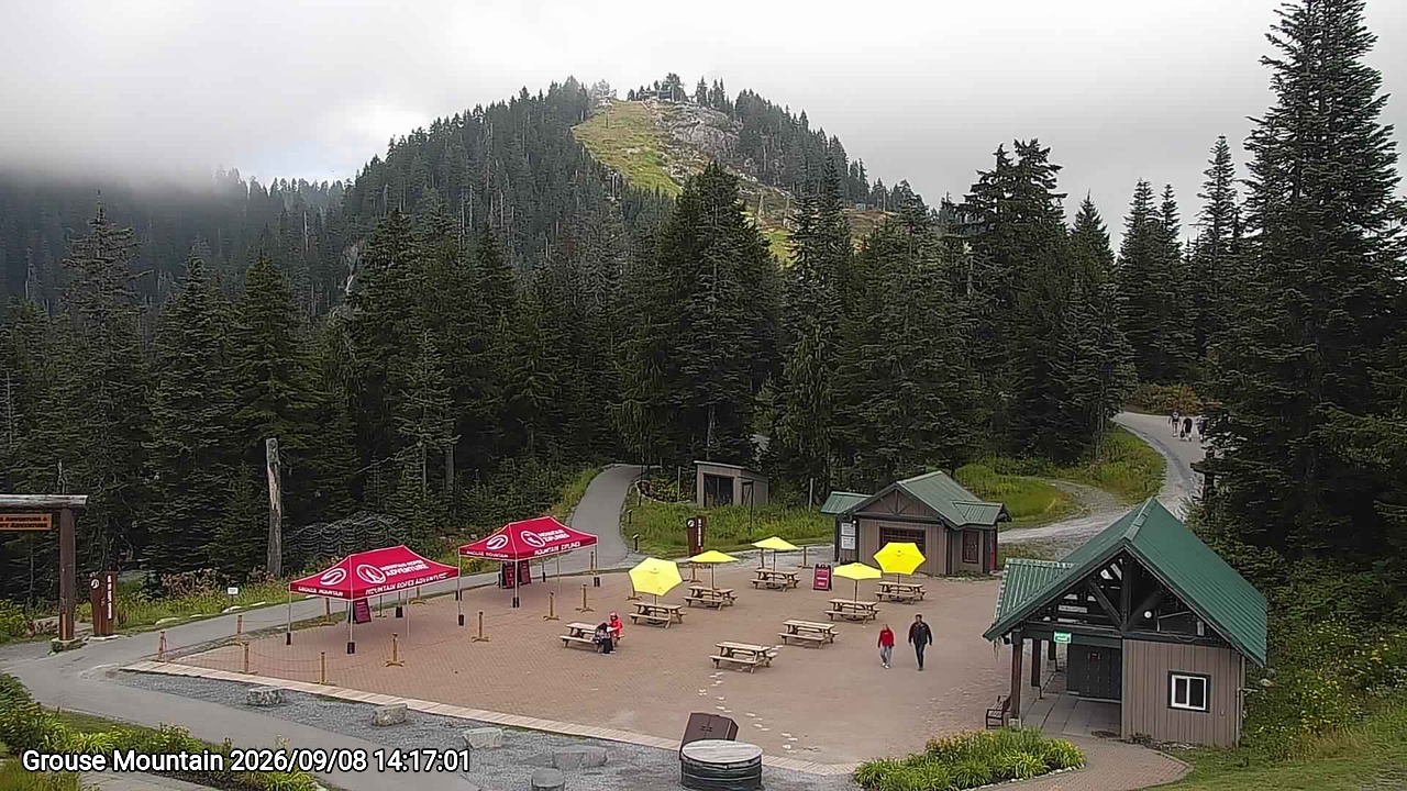 Webcam frame from Grouse Mountain on 2026/09/08