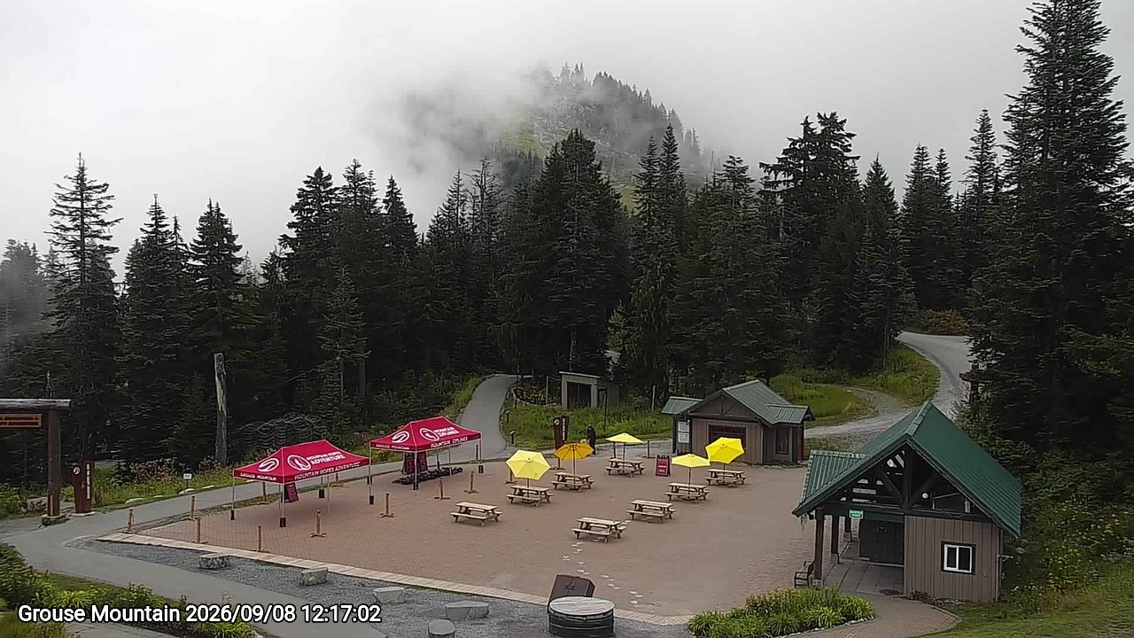Webcam frame from Grouse Mountain at 2026/09/08 12:00