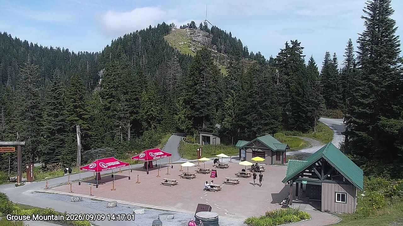 Webcam frame from Grouse Mountain on 2026/09/09