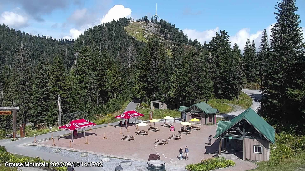 Webcam frame from Grouse Mountain on 2026/09/10
