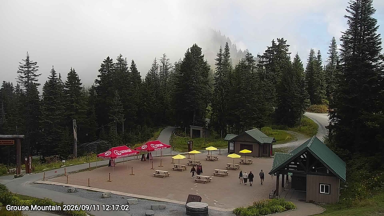 Webcam frame from Grouse Mountain at 2026/09/11 12:00