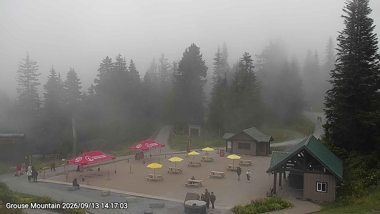 Webcam frame from Grouse Mountain on 2026/09/13