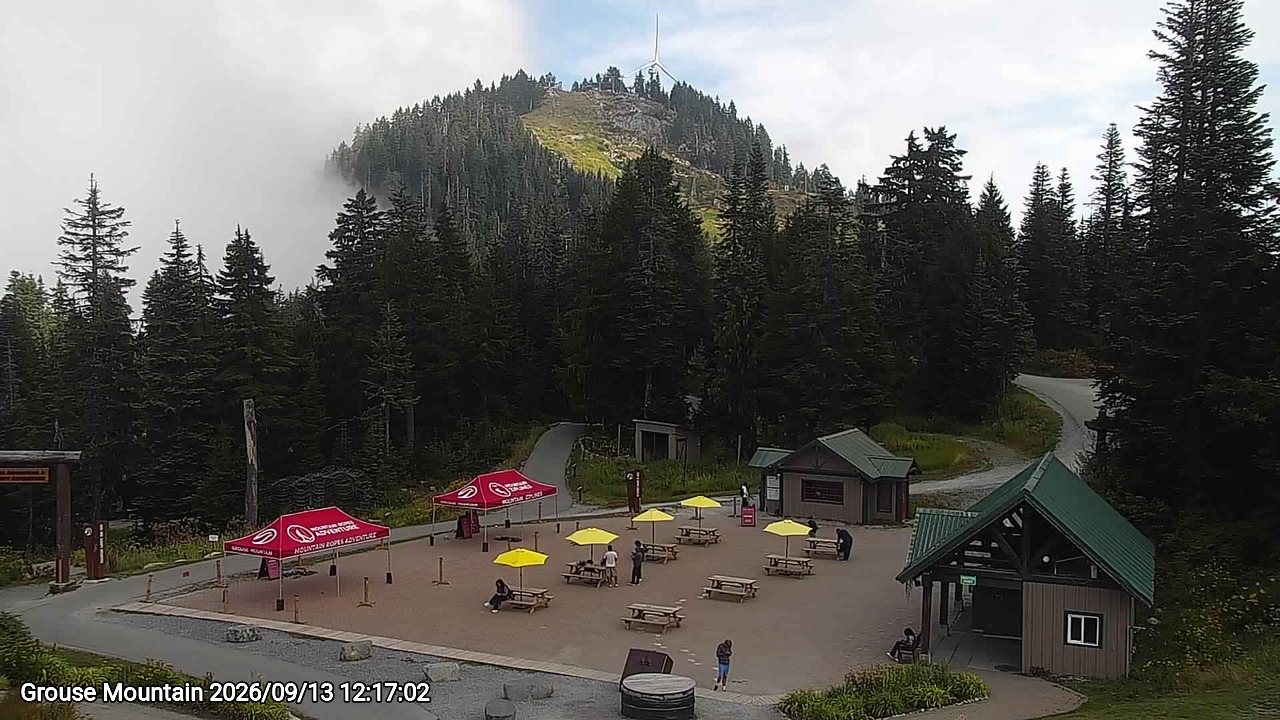 Webcam frame from Grouse Mountain at 2026/09/13 12:00