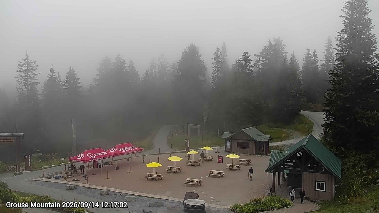 Webcam frame from Grouse Mountain at 2026/09/14 12:00