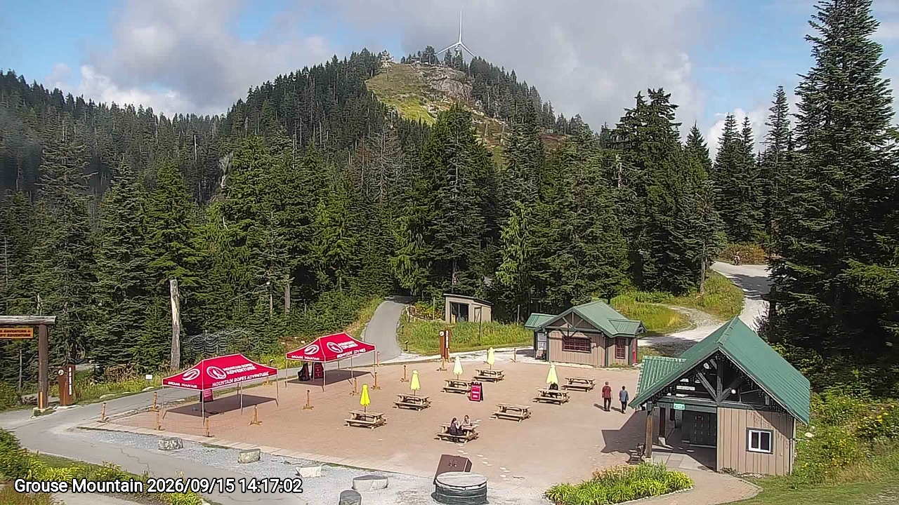 Webcam frame from Grouse Mountain on 2026/09/15