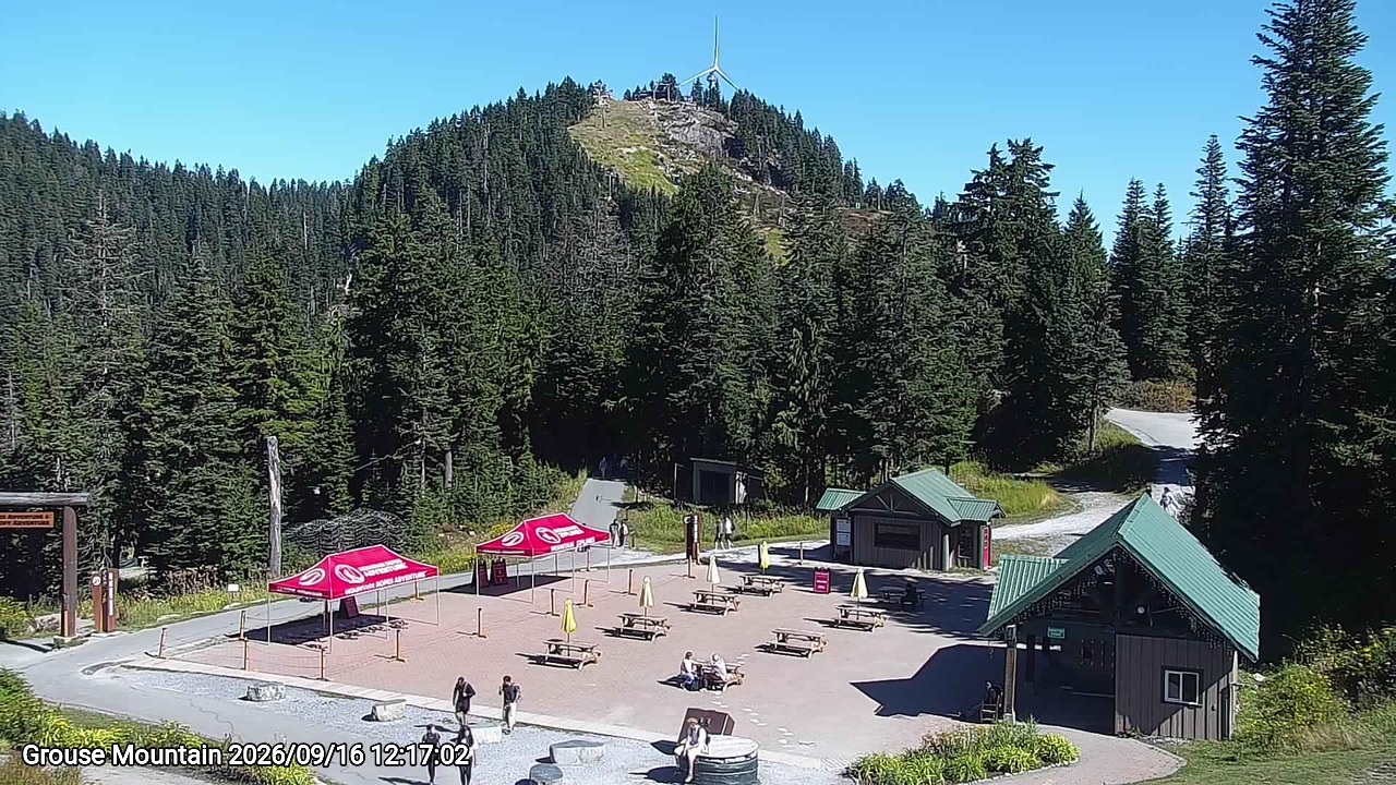 Webcam frame from Grouse Mountain at 2026/09/16 12:00