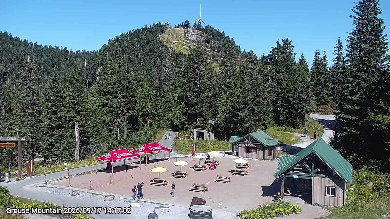 Webcam frame from Grouse Mountain on 2026/09/17