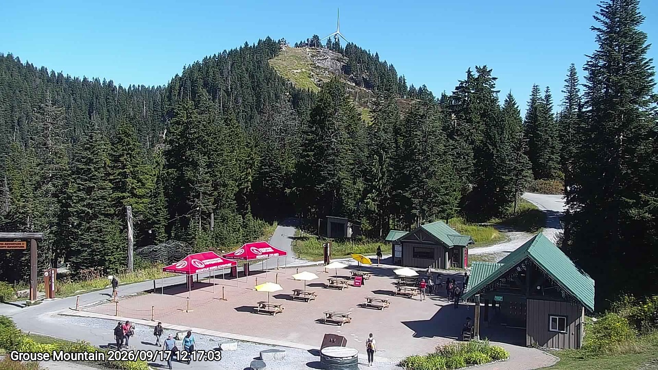 Webcam frame from Grouse Mountain at 2026/09/17 12:00