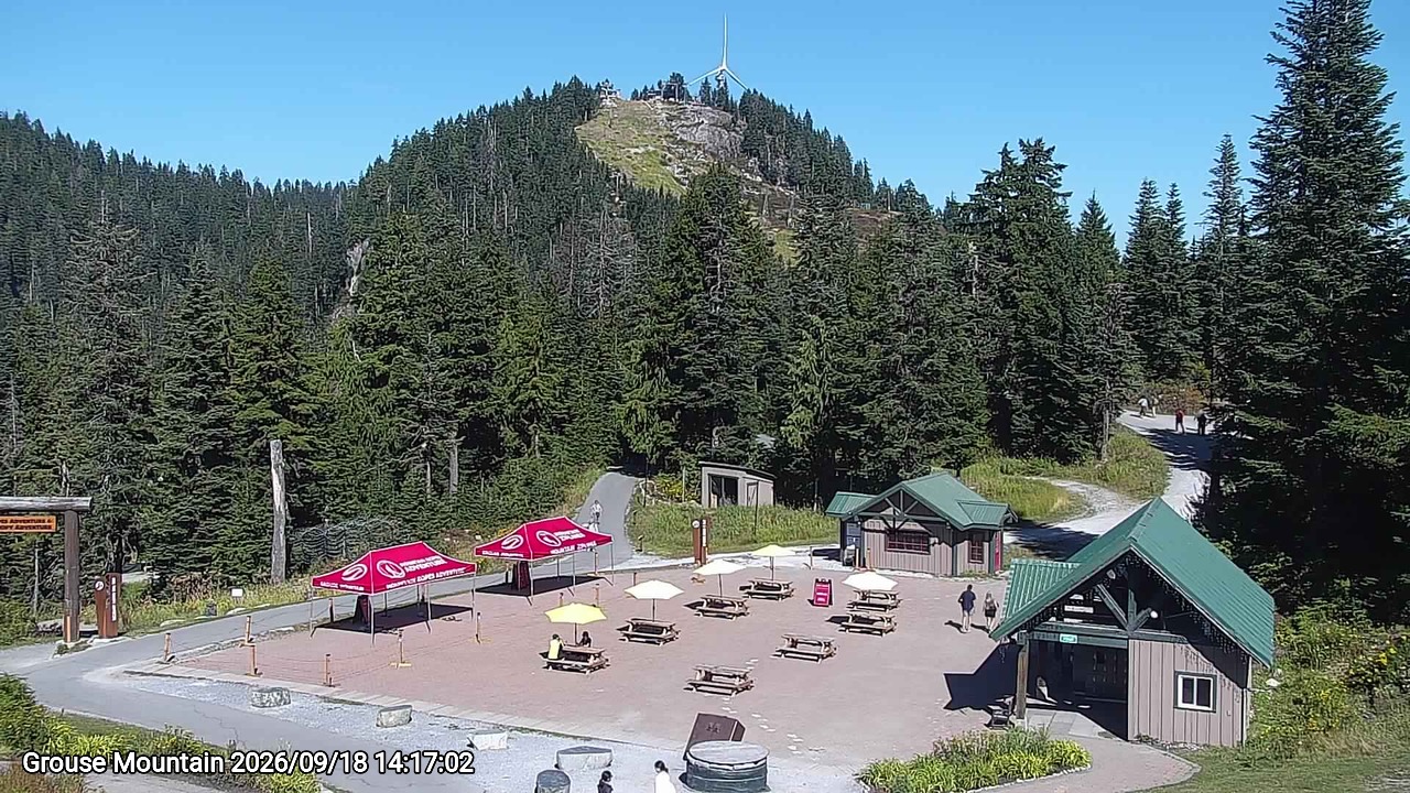 Webcam frame from Grouse Mountain on 2026/09/18