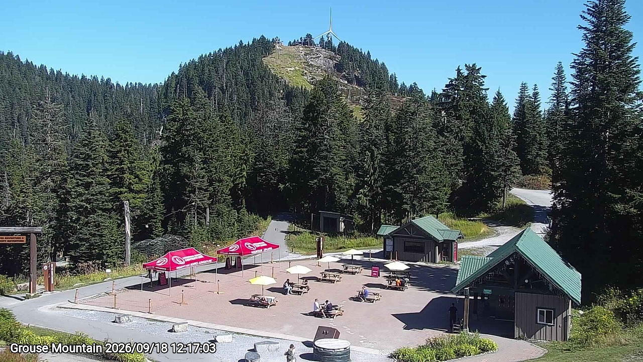 Webcam frame from Grouse Mountain at 2026/09/18 12:00