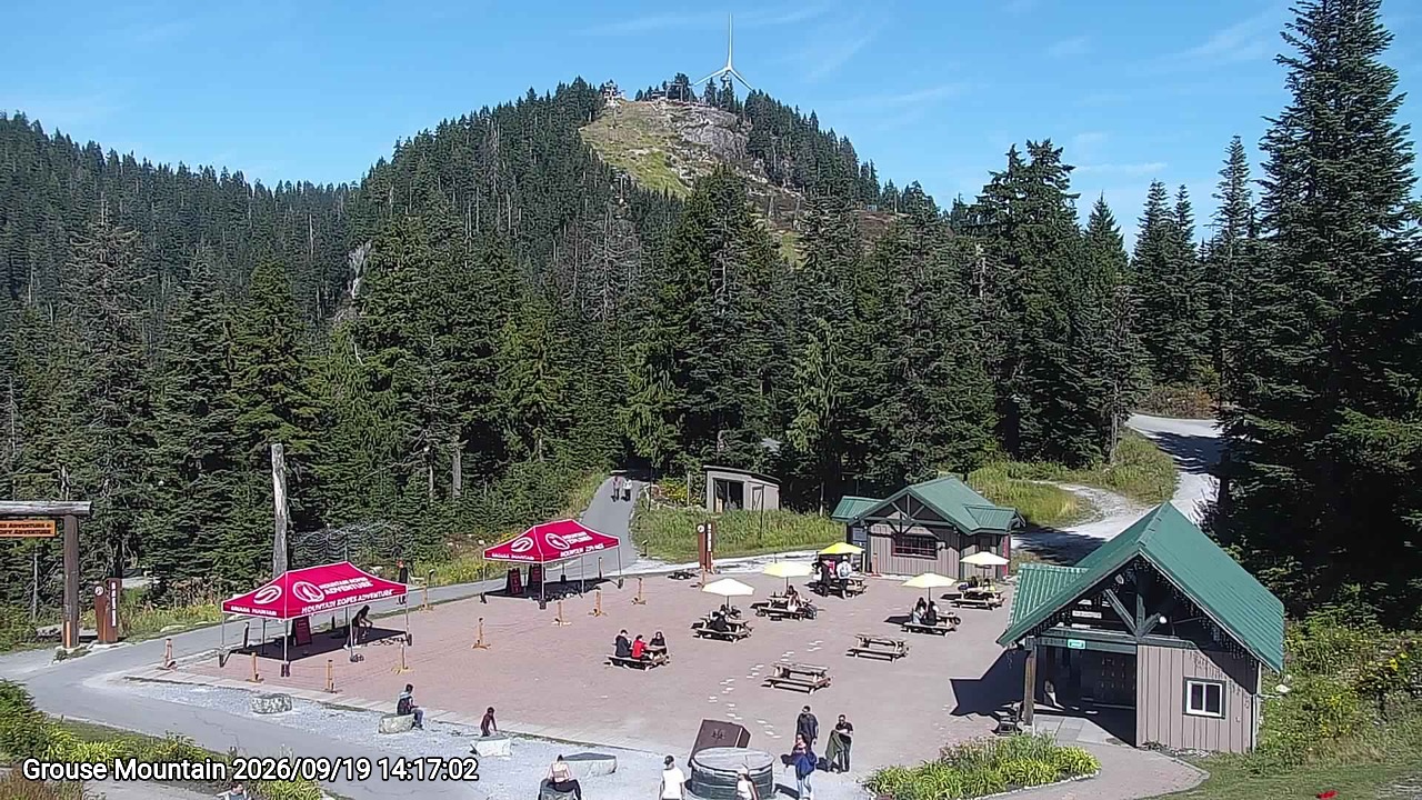 Webcam frame from Grouse Mountain on 2026/09/19