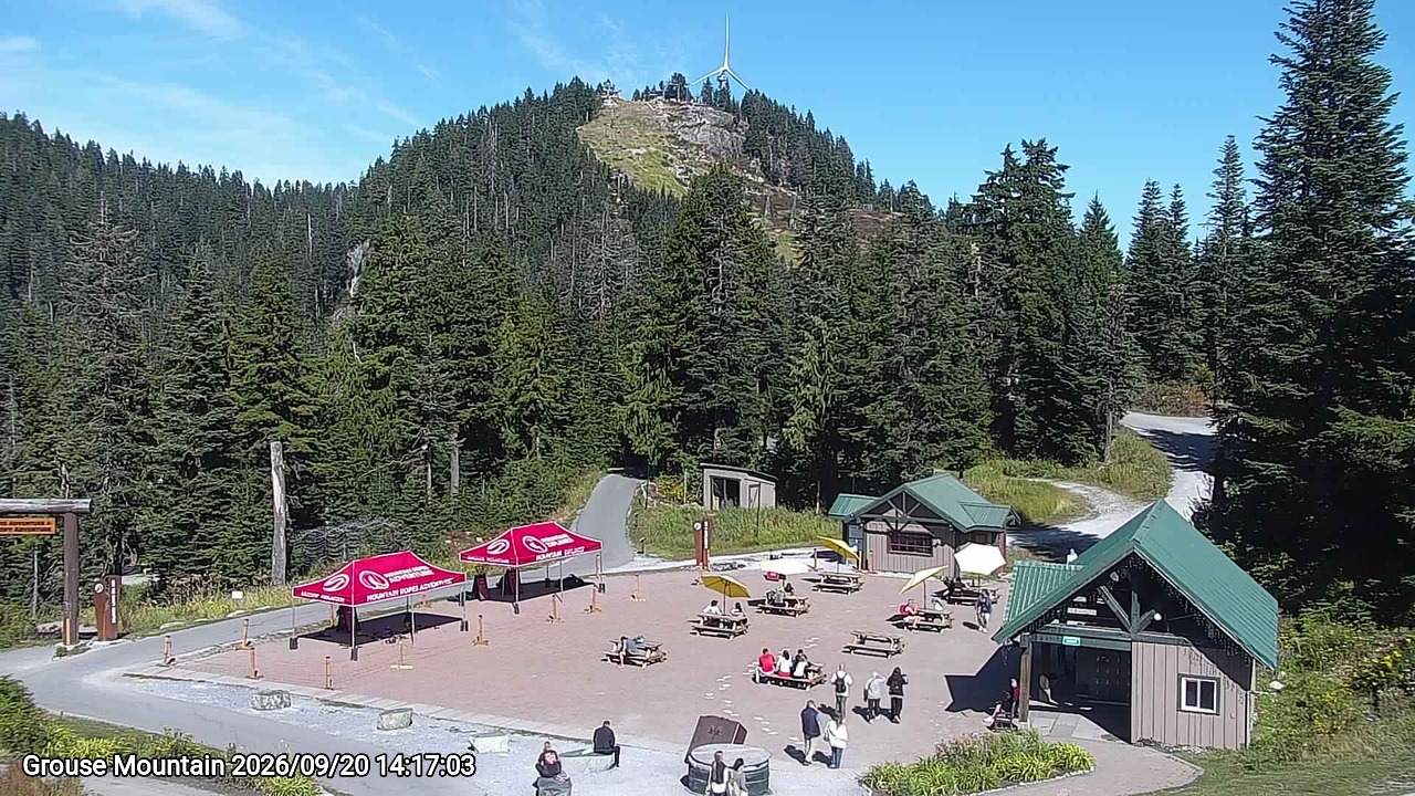 Webcam frame from Grouse Mountain on 2026/09/20