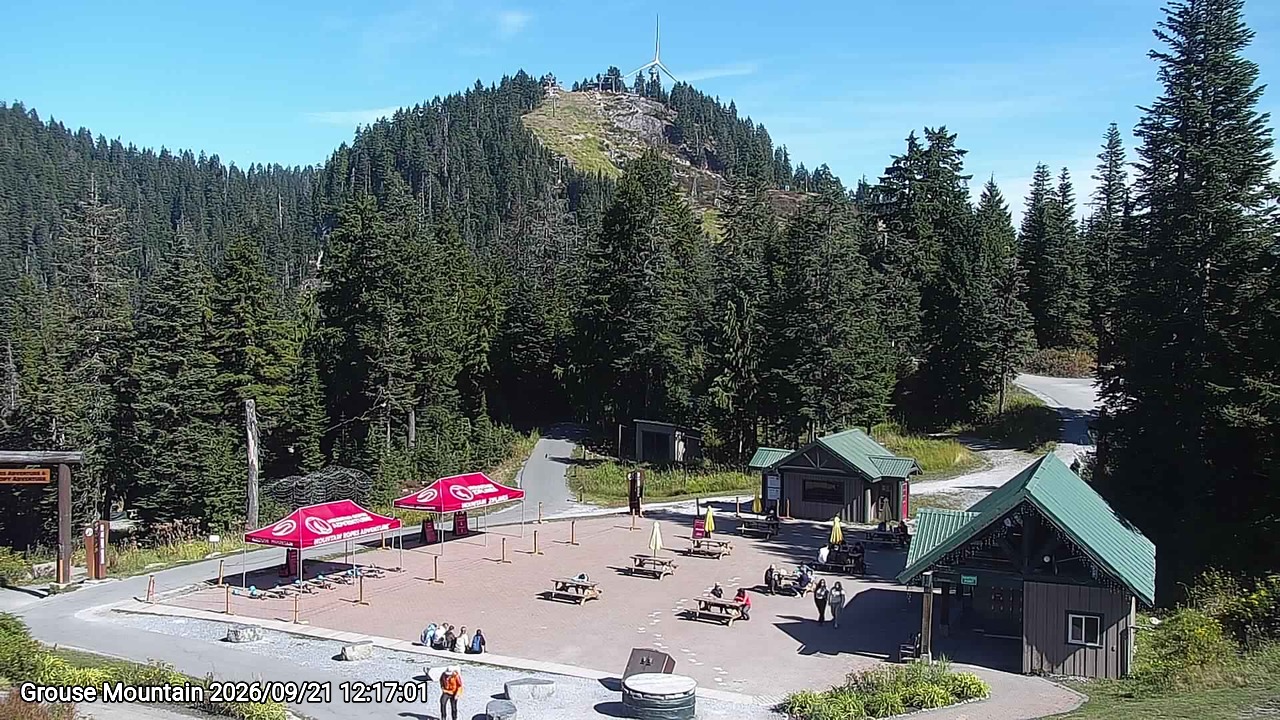 Webcam frame from Grouse Mountain at 2026/09/21 12:00