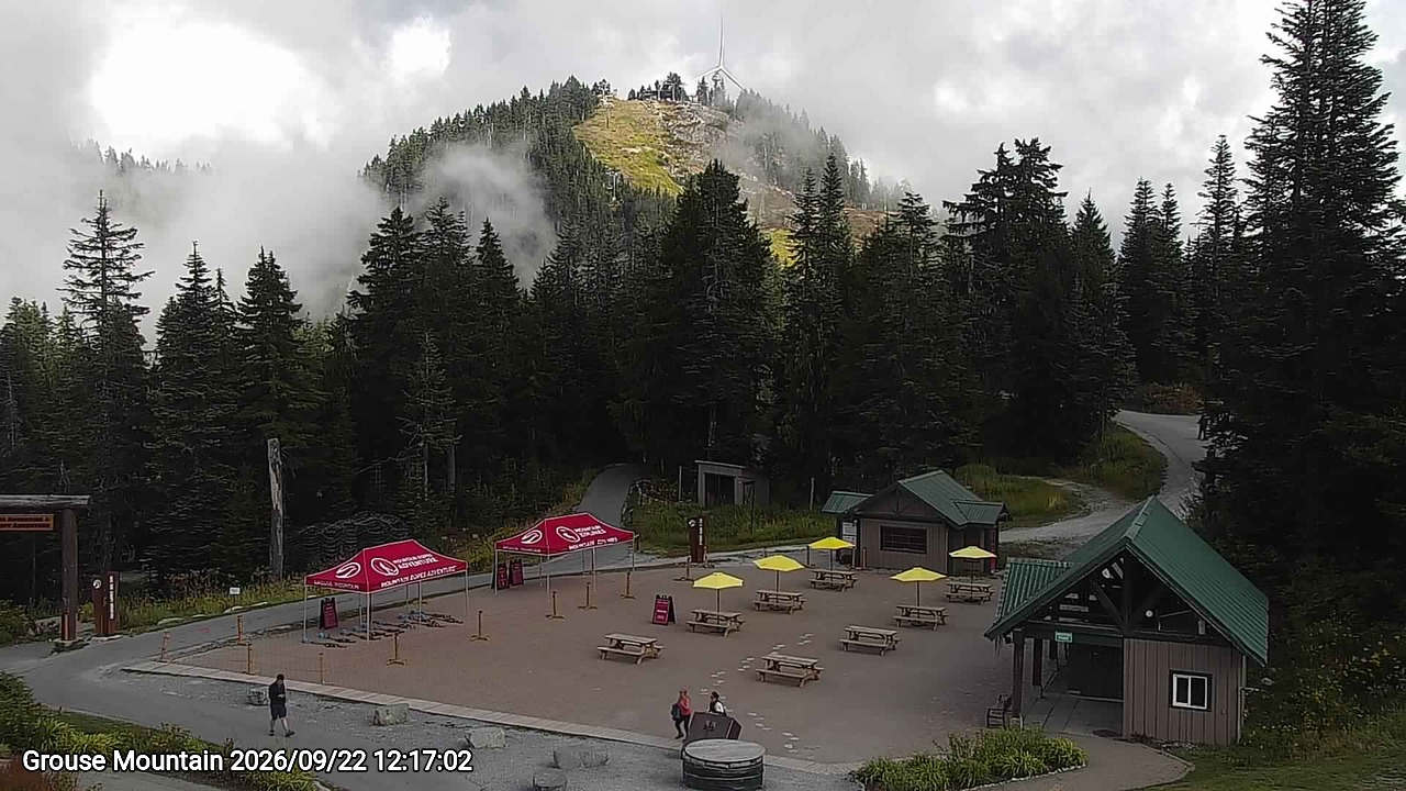 Webcam frame from Grouse Mountain at 2026/09/22 12:00
