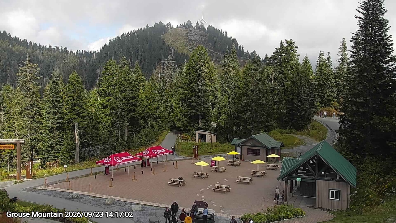 Webcam frame from Grouse Mountain on 2026/09/23