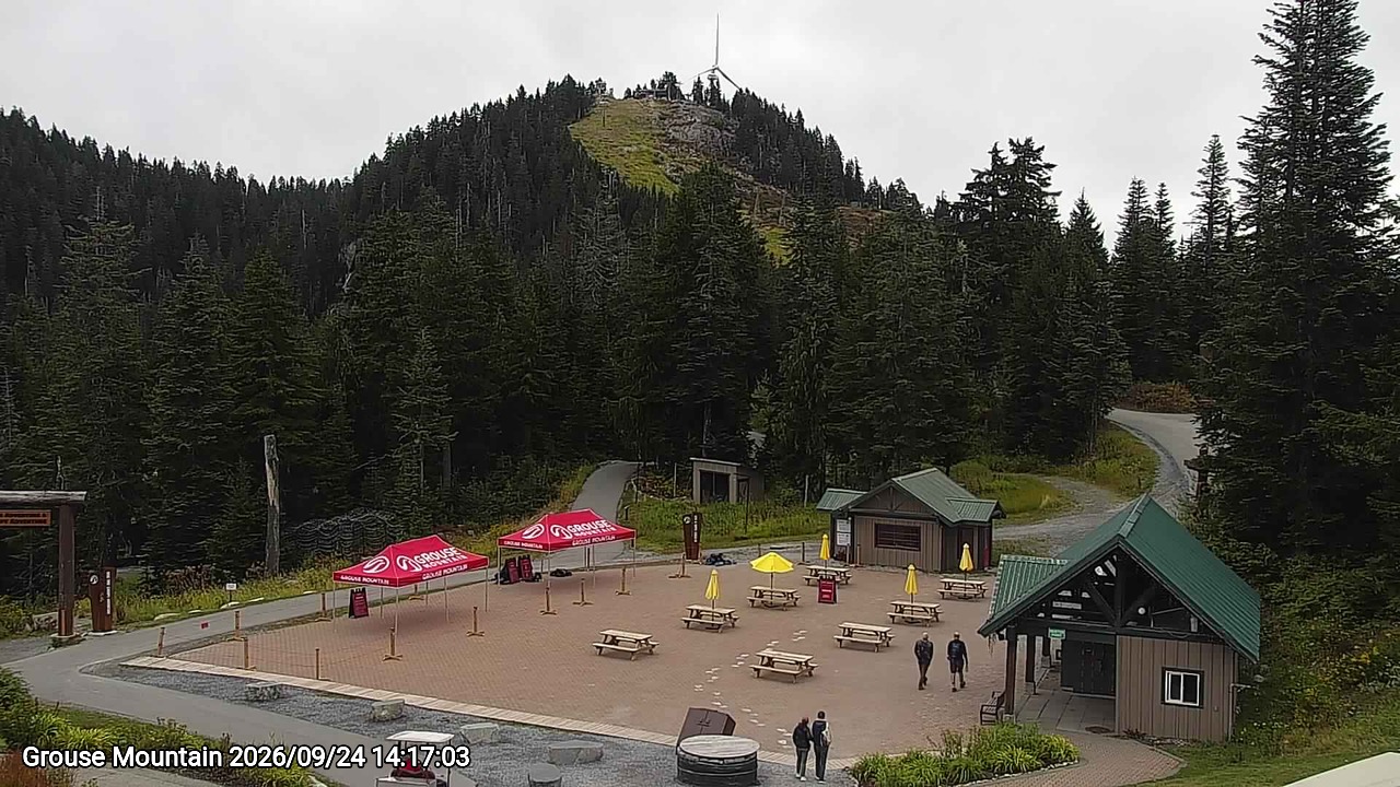 Webcam frame from Grouse Mountain on 2026/09/24