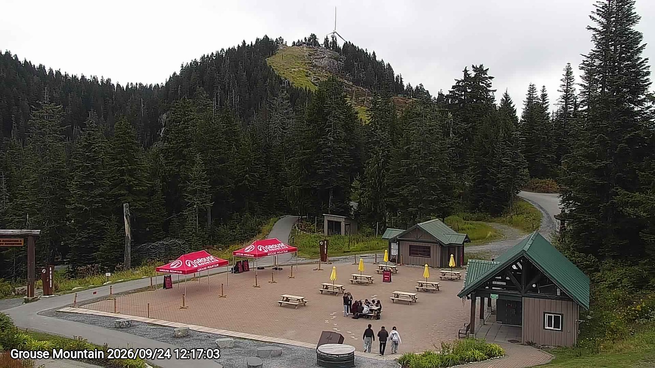 Webcam frame from Grouse Mountain at 2026/09/24 12:00