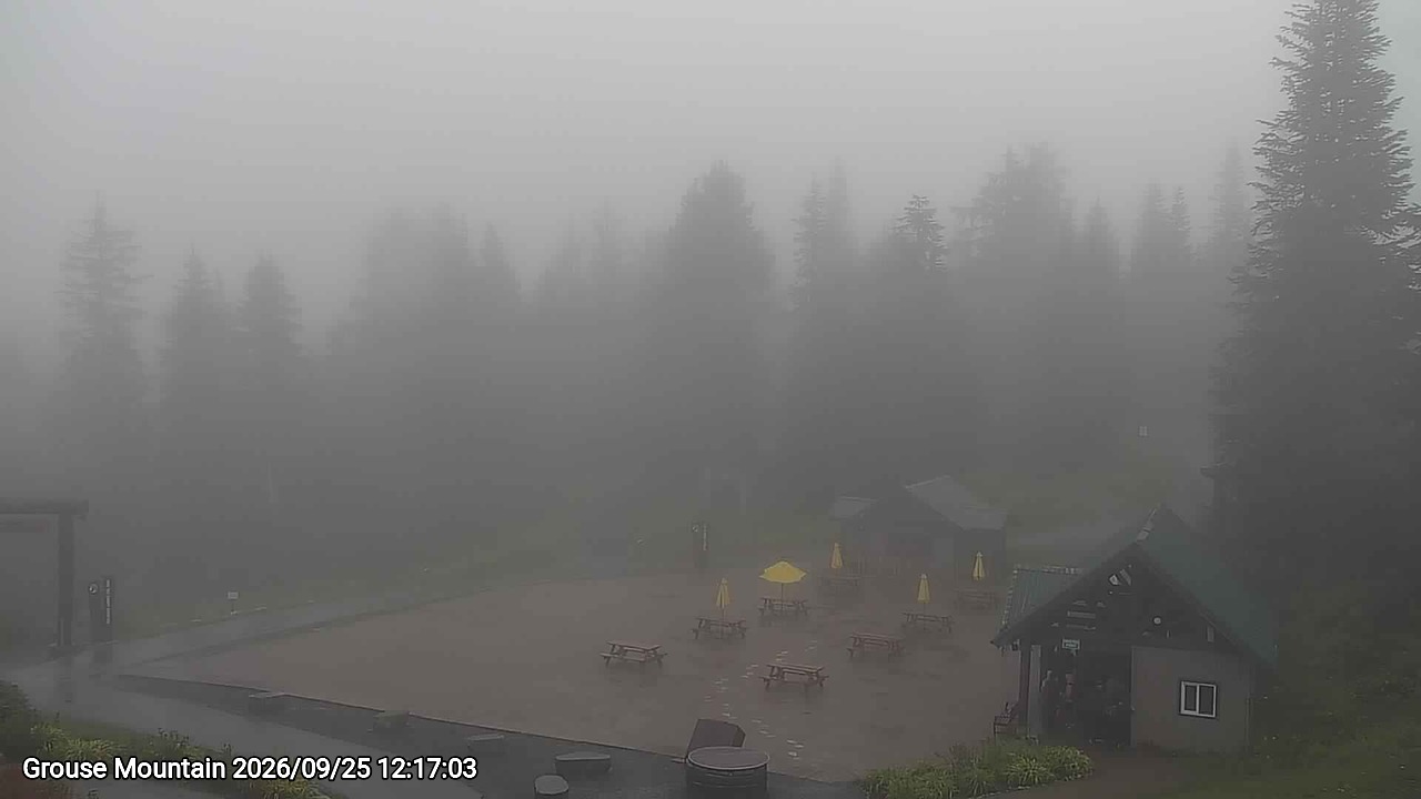 Webcam frame from Grouse Mountain at 2026/09/25 12:00