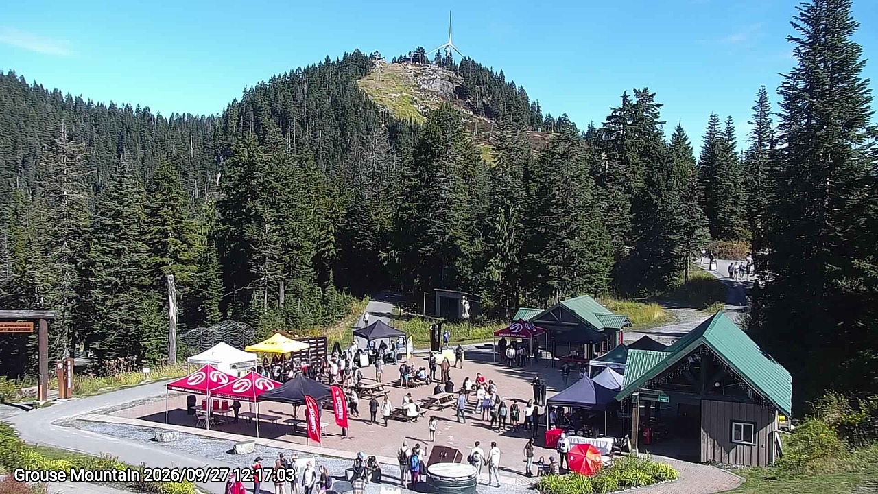 Webcam frame from Grouse Mountain at 2026/09/27 12:00