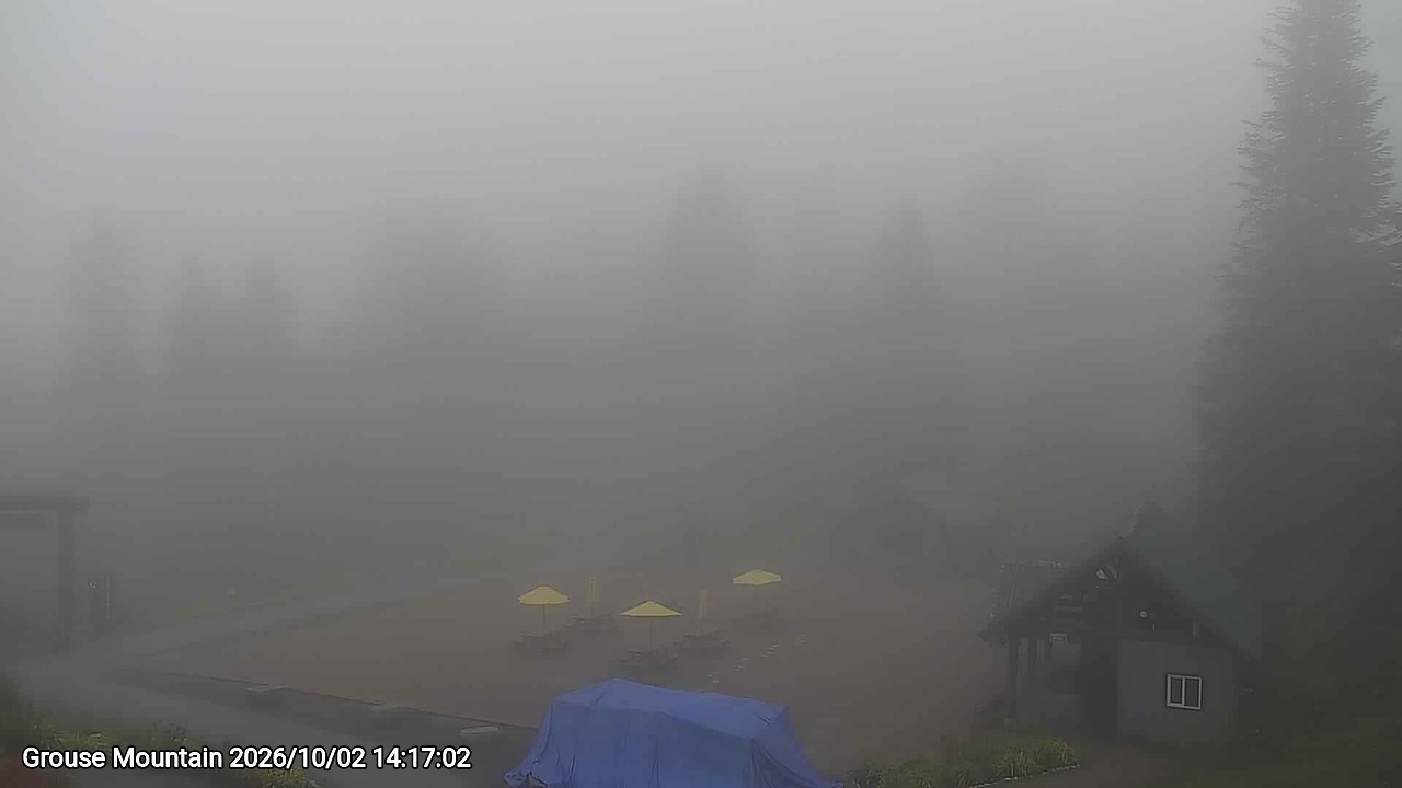 Webcam frame from Grouse Mountain on 2026/10/02