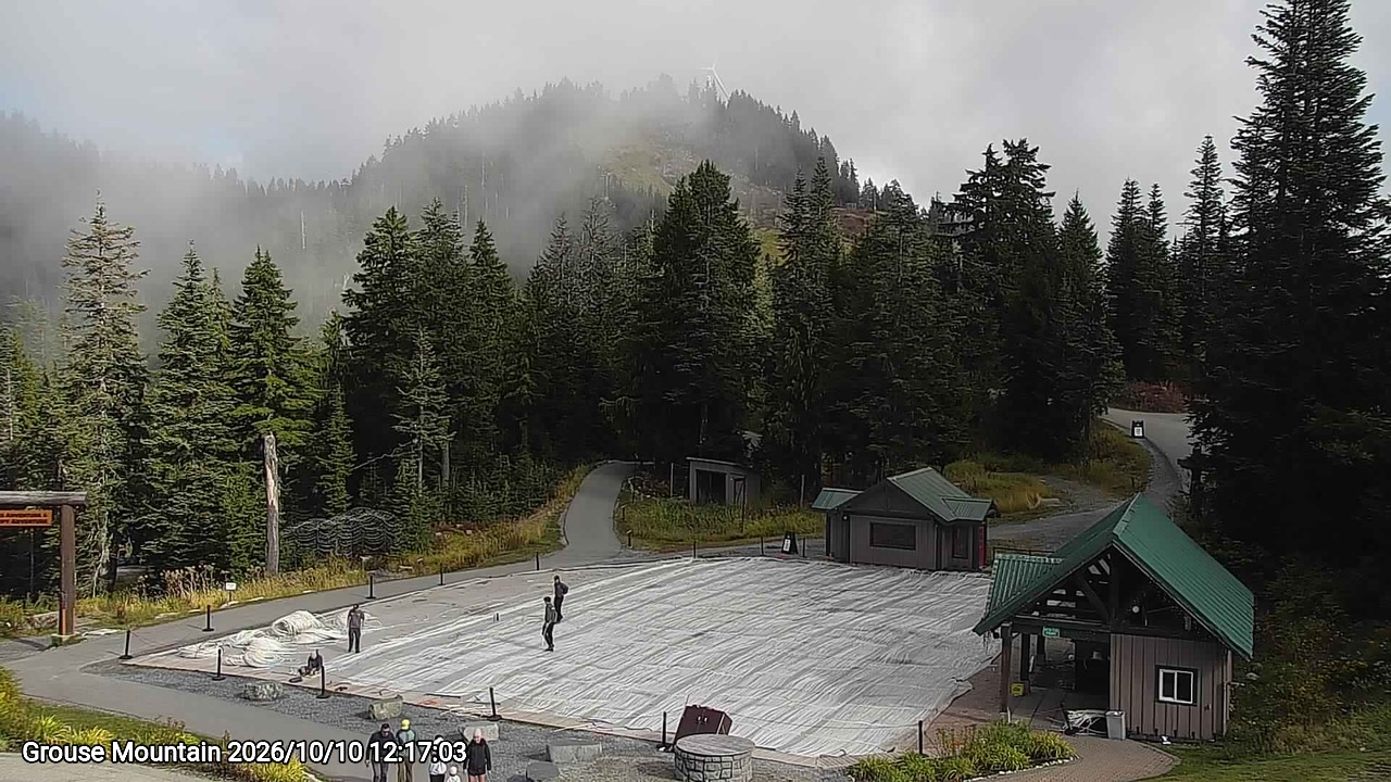 Webcam frame from Grouse Mountain at 2026/10/10 12:00