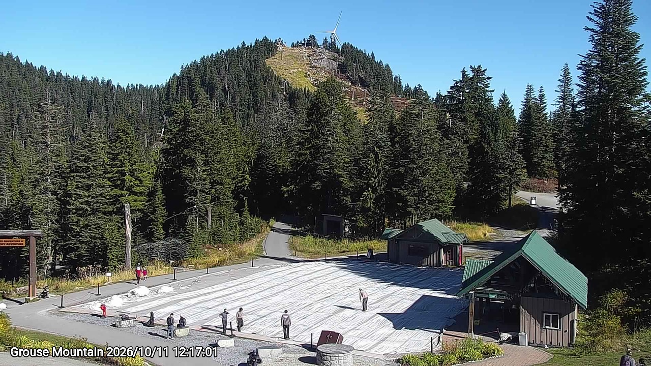 Webcam frame from Grouse Mountain at 2026/10/11 12:00