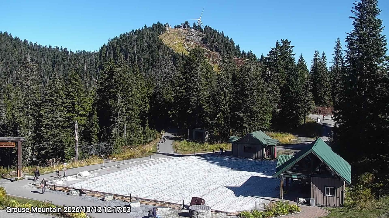 Webcam frame from Grouse Mountain at 2026/10/12 12:00